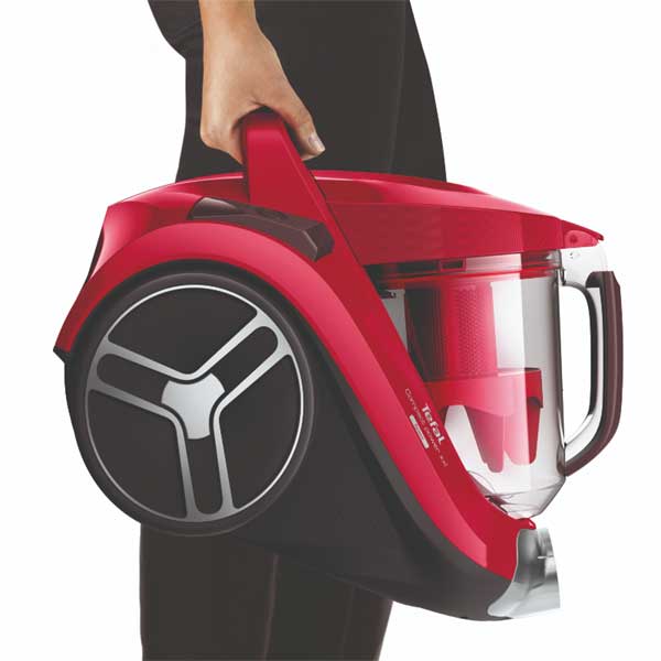 Tefal Compact Bagless Vacuum Cleaner TW4853HA Power XXL 550W, 3 level Filtration, 2.5L Dust Container – Red